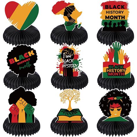 black history centerpieces|black history month table decorations.